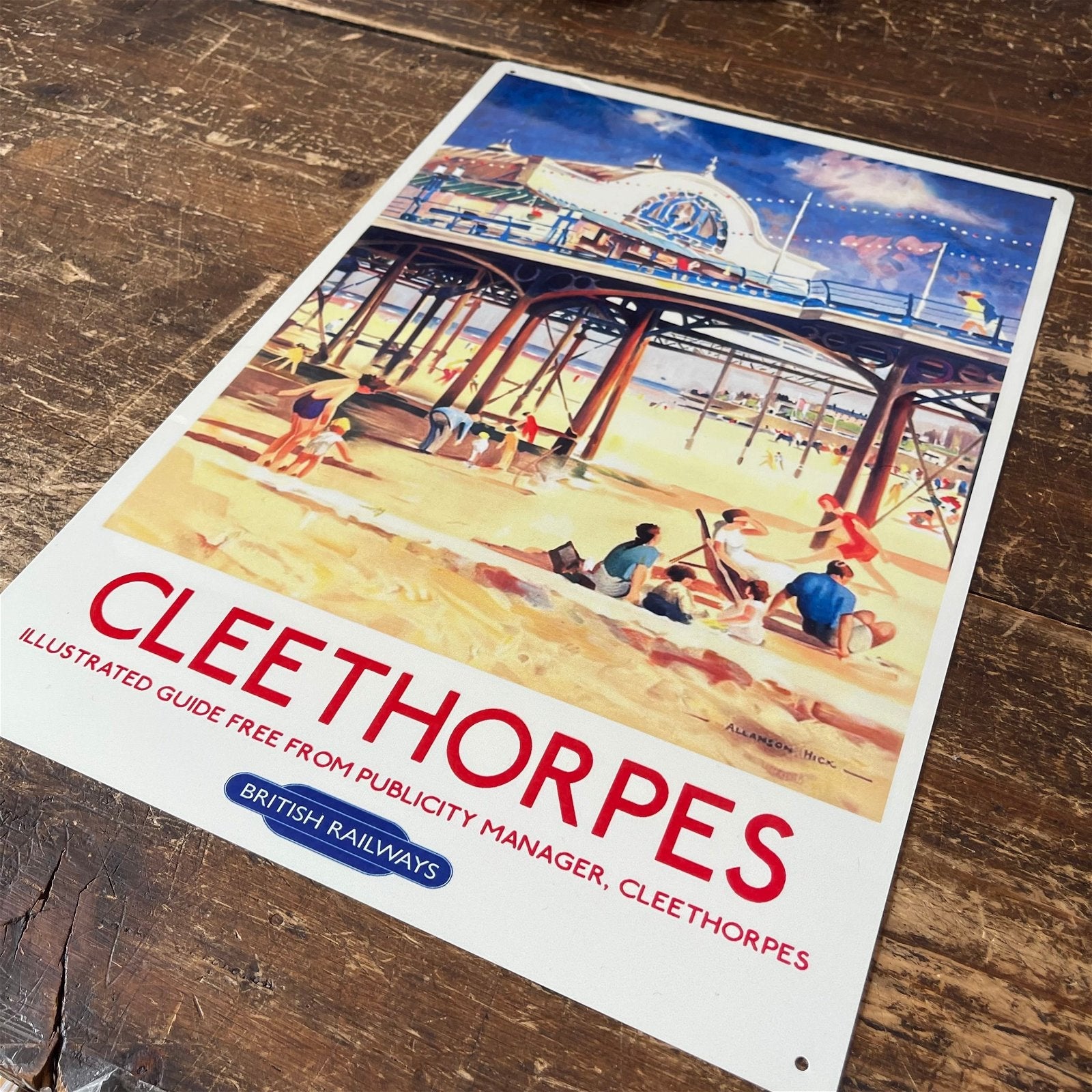 Vintage Metal Sign - British Railways Retro Advertising, Cleethorpes-1