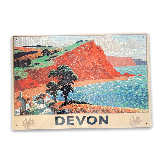 Vintage Metal Sign - Great Western Railway, Devon-0