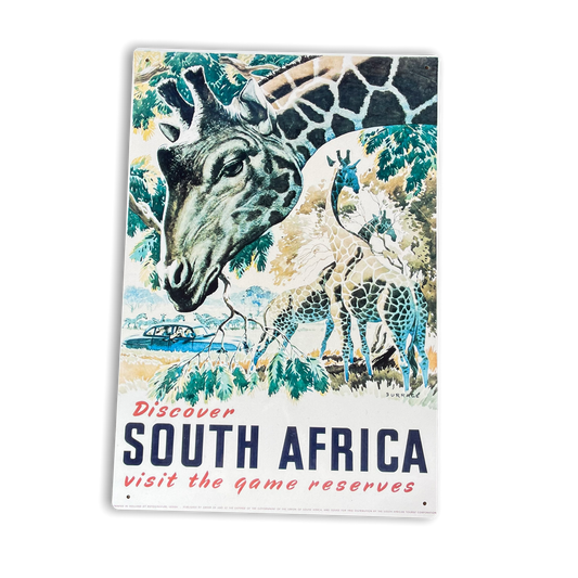 Vintage Metal Sign - Retro Travel Advertising, Visit South Africa-0