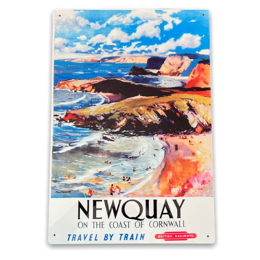 Vintage Metal Sign - British Railways Retro Advertising, Newquay-0