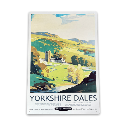 Vintage Metal Sign - British Railways Retro Advertising, Yorkshire Dales-0