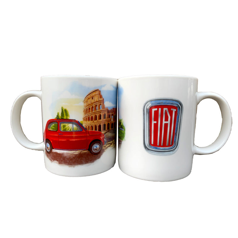 Collectable Porcelain Mug - Fiat 500 Rome MUG433-0