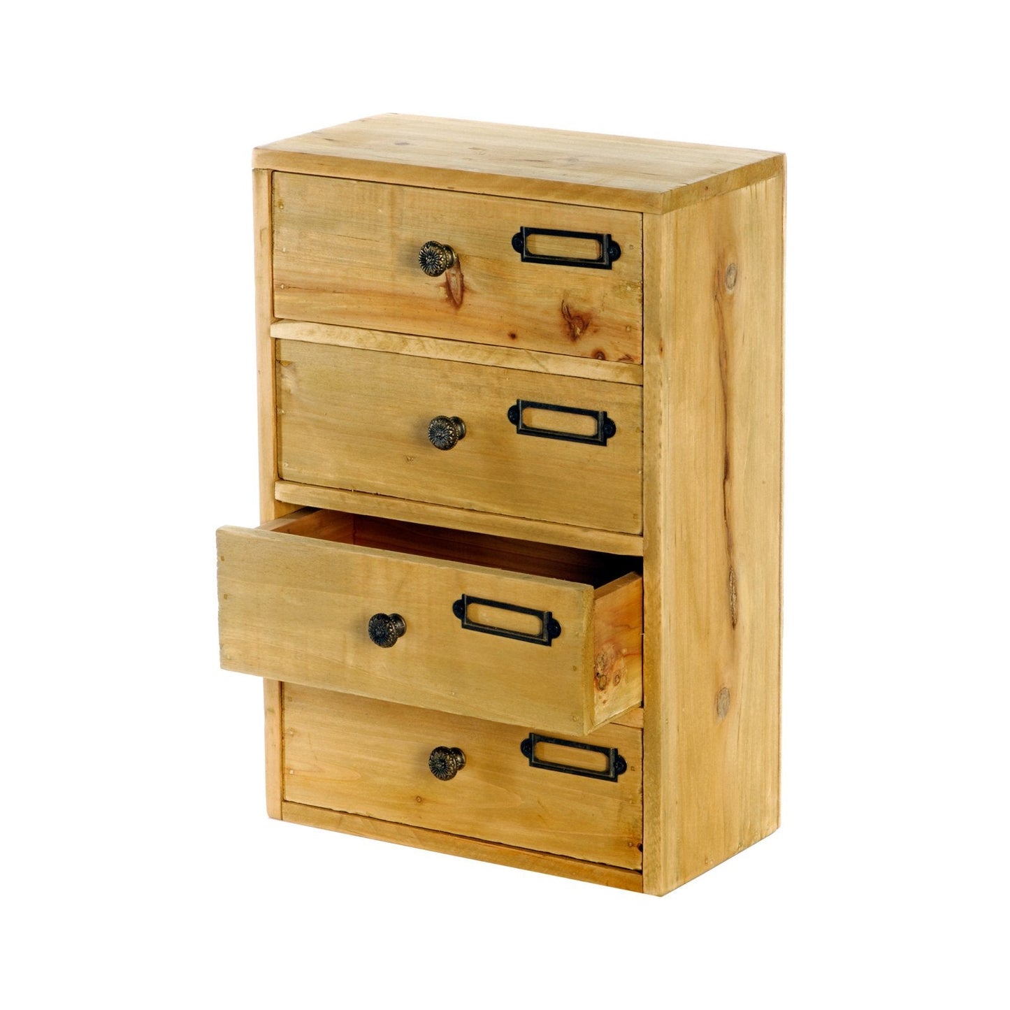 Tall 4 Drawers Wooden Storage 23 x 13 x 34 cm-2