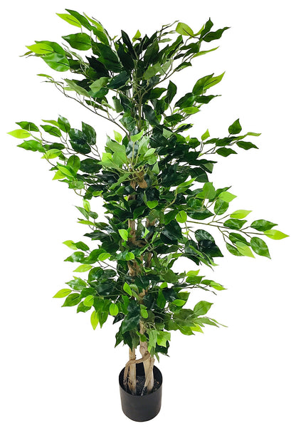 Artificial Ficus Tree with Natural Trunk 125cm-1