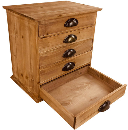 Solid Wood Trinket With 5 Drawers 38cm-2