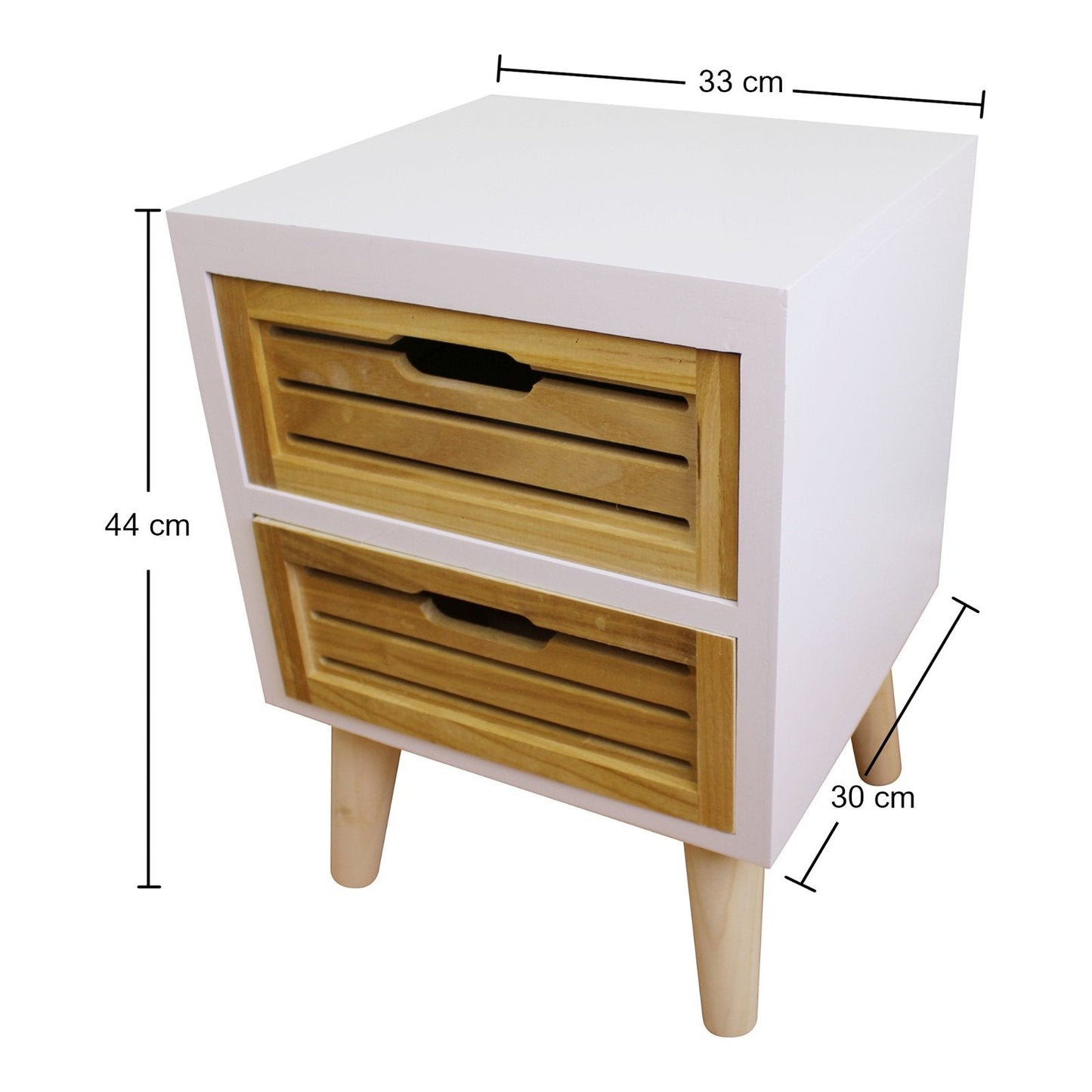 Compact 2 Drawer Unit with Removable Legs-1