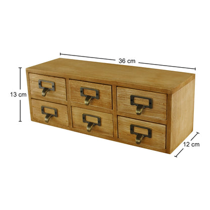 6 Drawer Double Level Small Storage Unit, Trinket Drawers-2