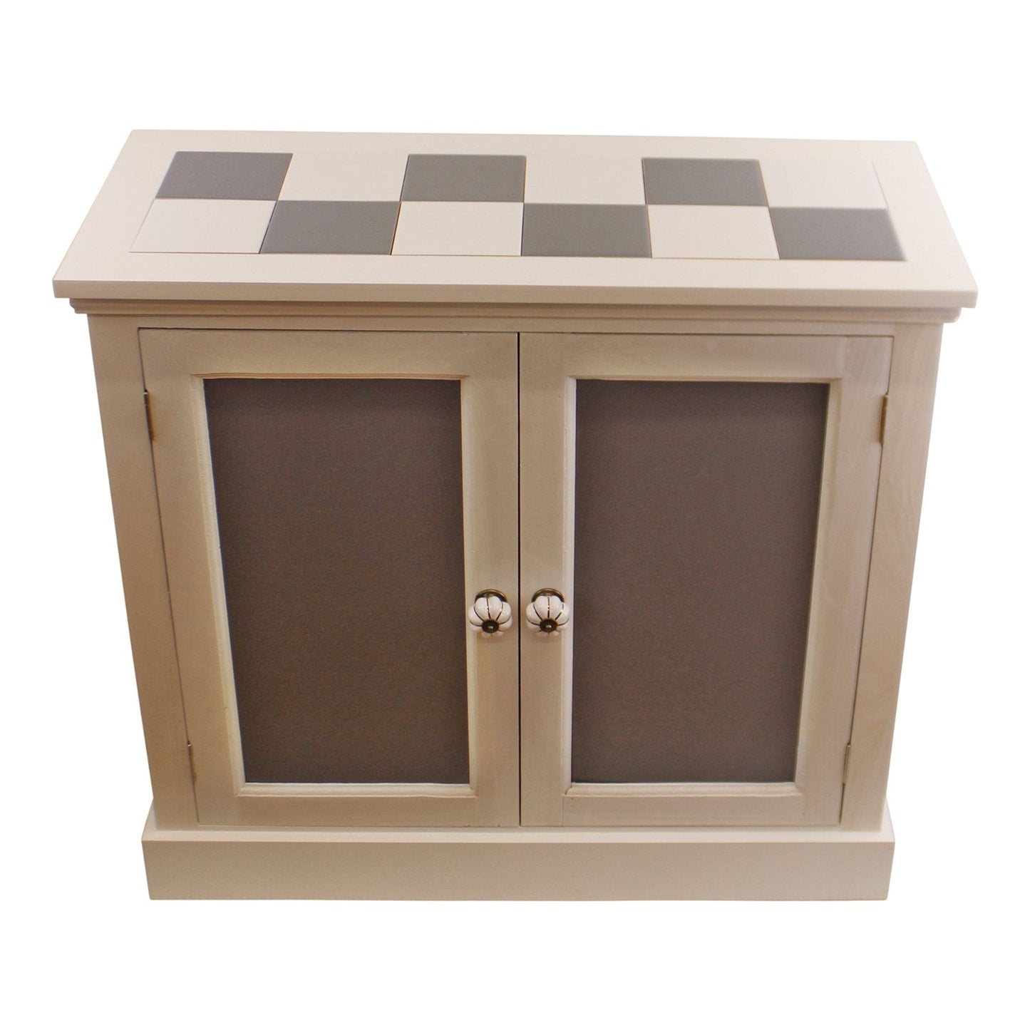 Contemporary Grey & White Cupboard Unit, 2 Doors-4