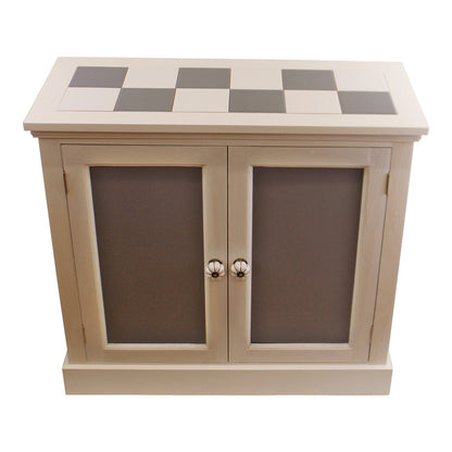 Contemporary Grey & White Cupboard Unit, 2 Doors-4