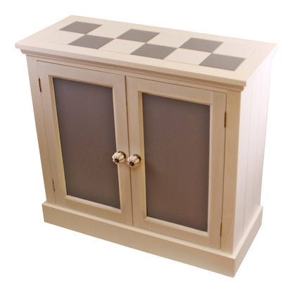 Contemporary Grey & White Cupboard Unit, 2 Doors-3