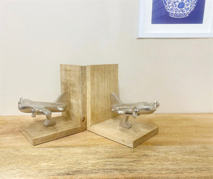 Set of Two Aeroplane Bookends-1