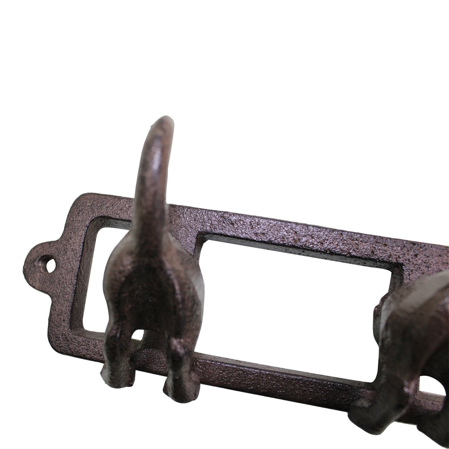 Rustic Cast Iron Wall Hooks, Dogs Tail-3