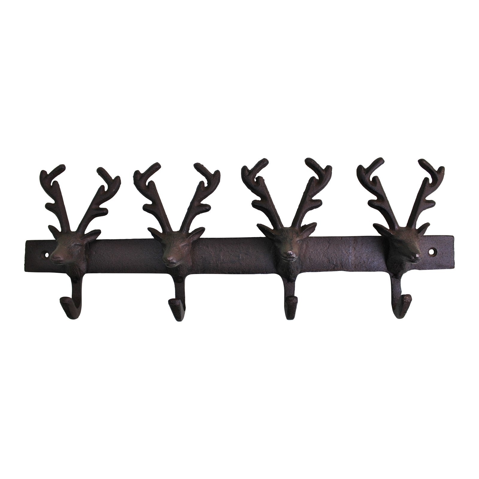 Rustic Cast Iron Wall Hooks, Reindeer-1