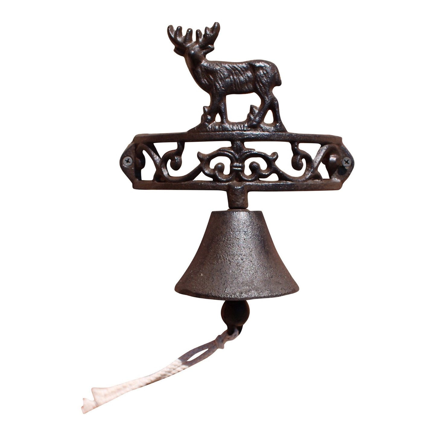 Rustic Cast Iron Wall Bell, Reindeer Standing-0