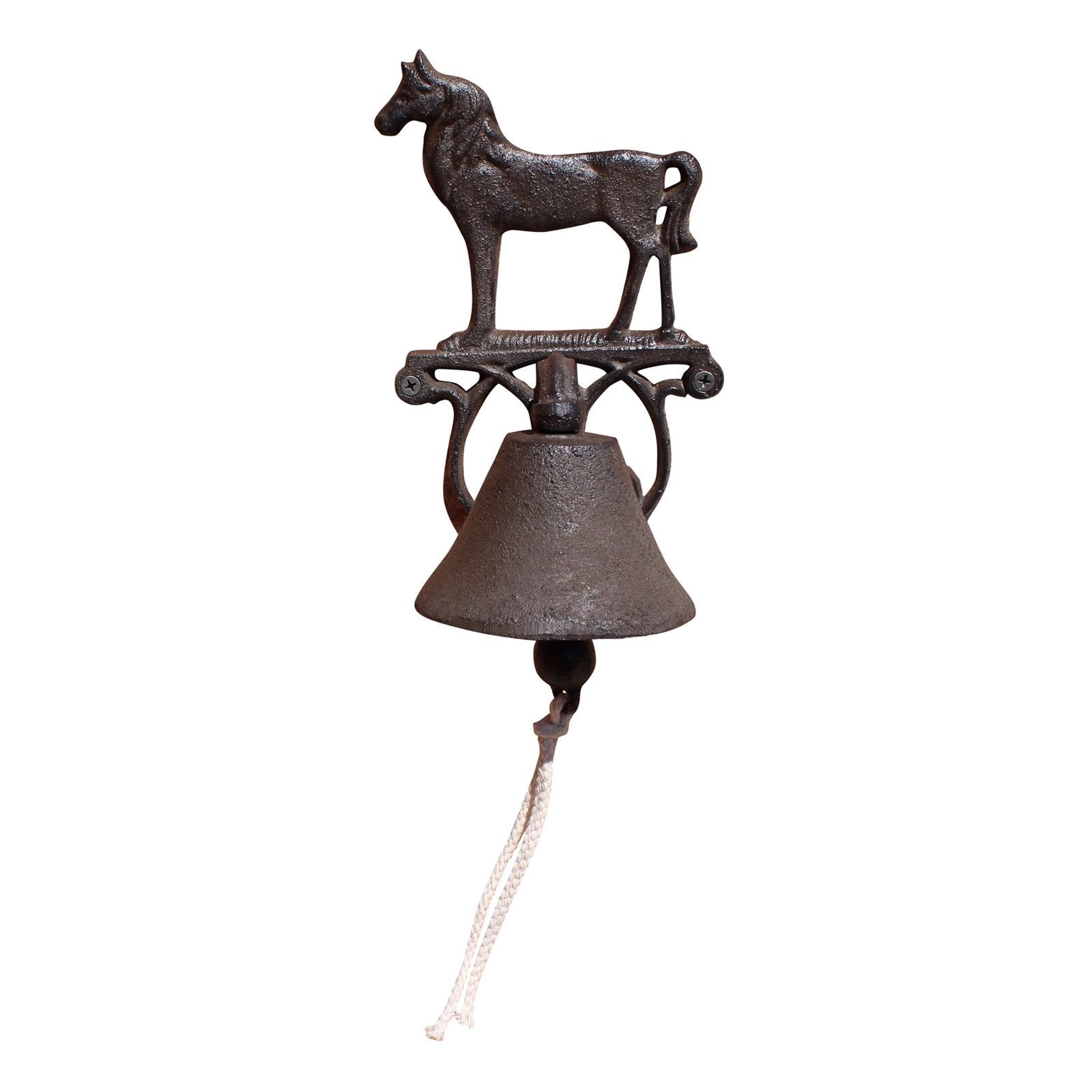 Rustic Cast Iron Wall Bell, Horse-1