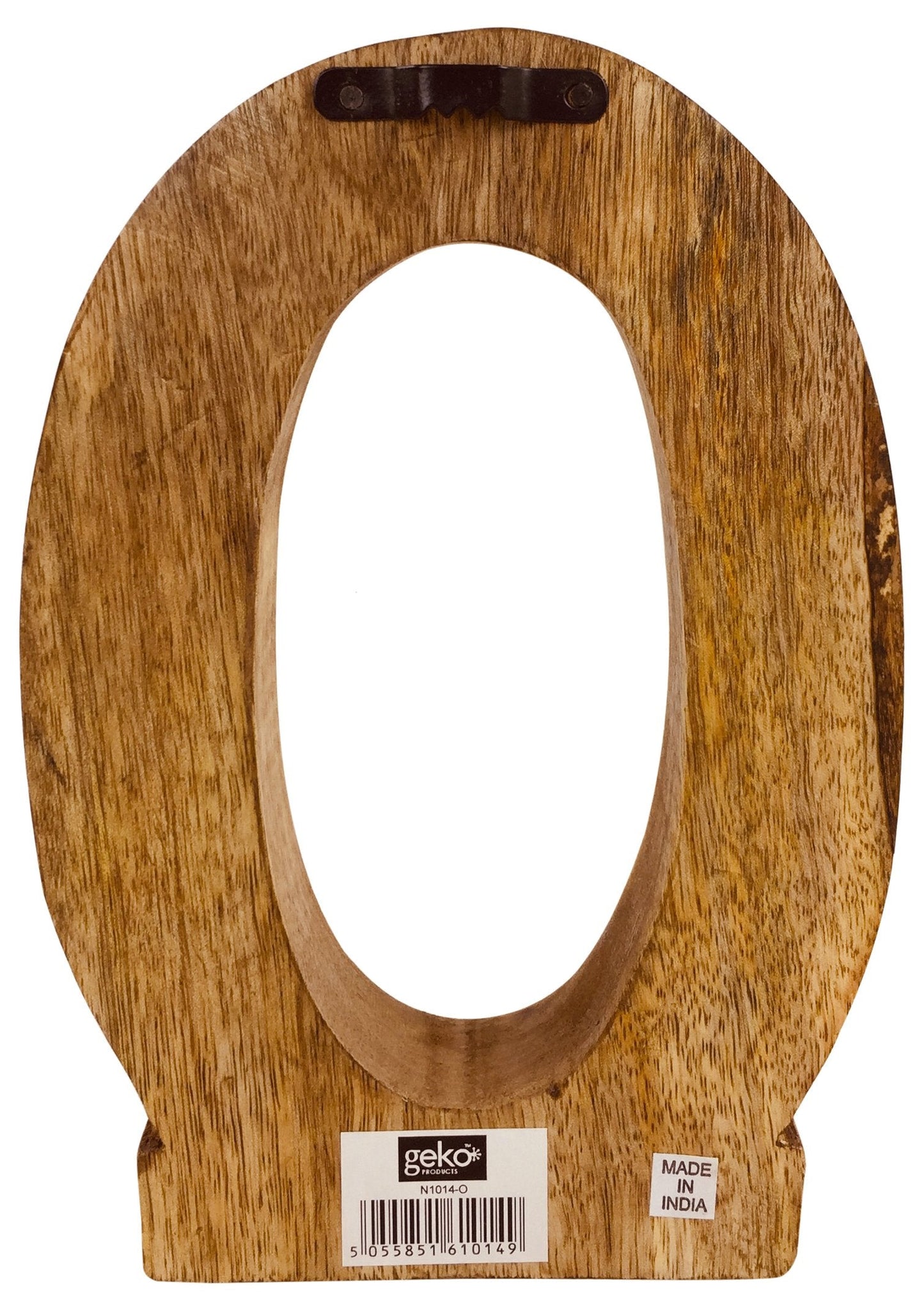 Hand Carved Wooden Geometric Letter O-1