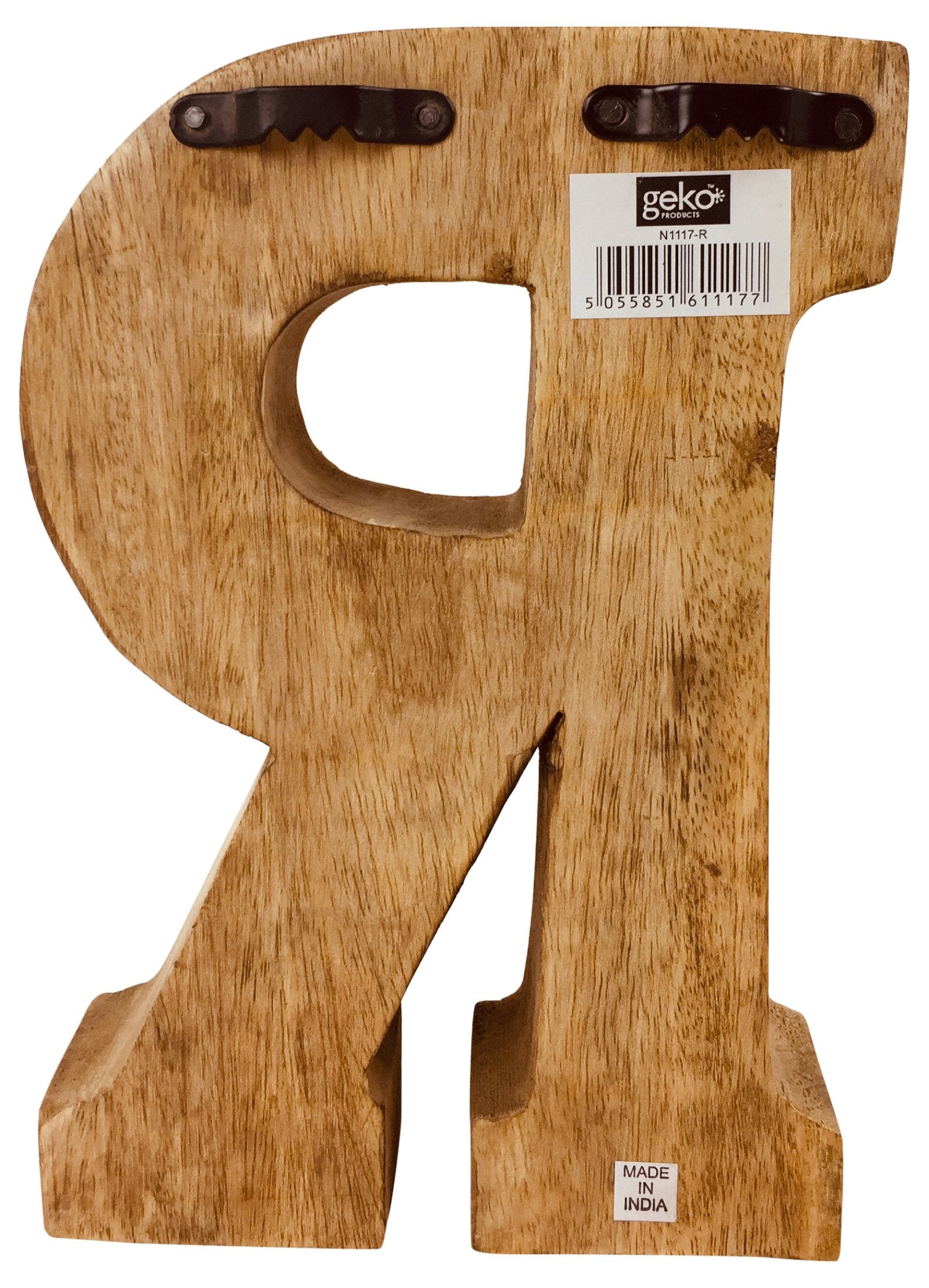 Hand Carved Wooden Embossed Letter R-1