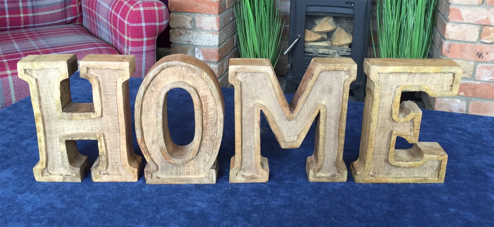 Hand Carved Wooden Embossed Letters Home-2