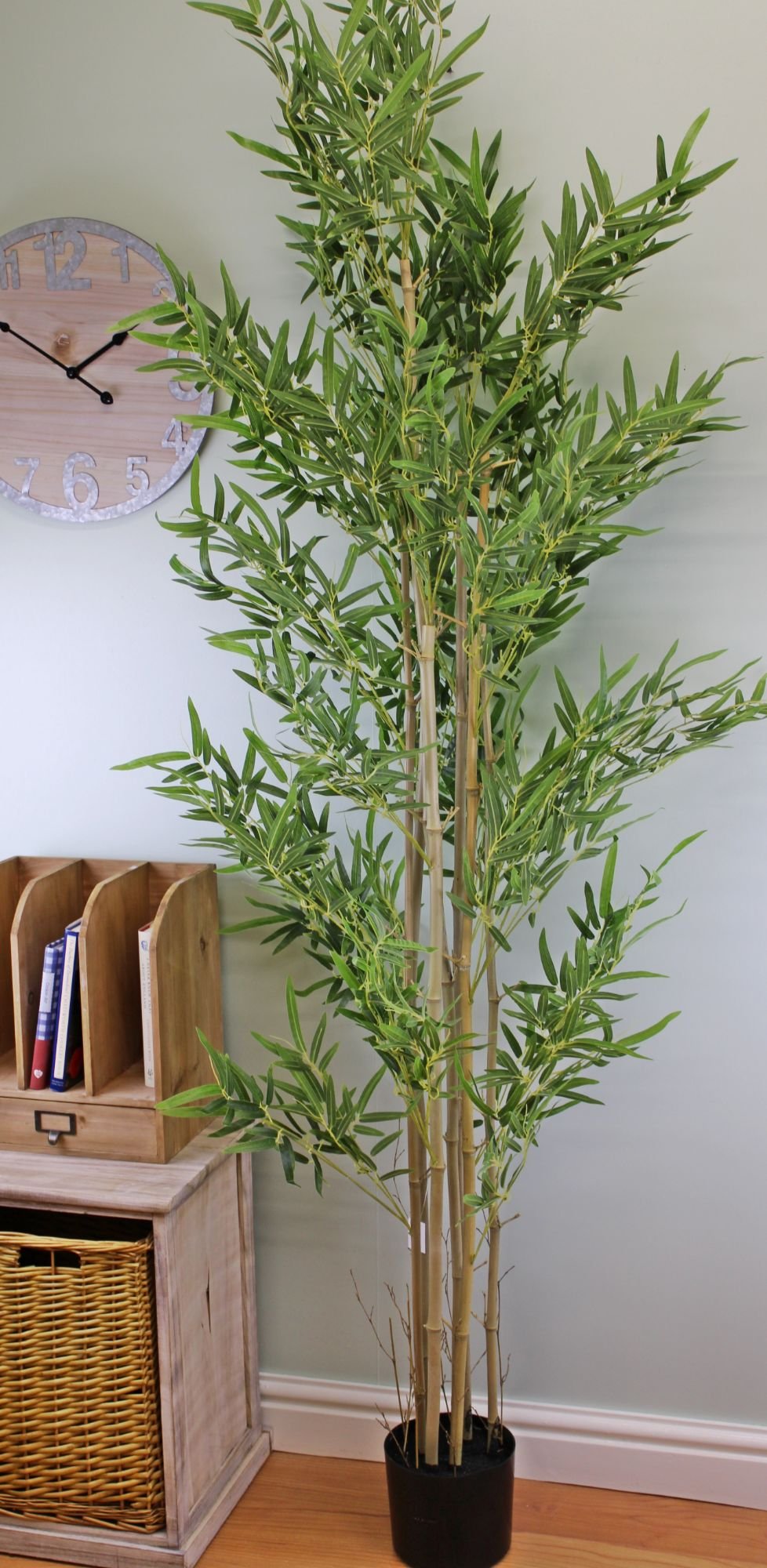 Artificial Bamboo Tree with 7 Real Bamboo Stems, 200cm-1