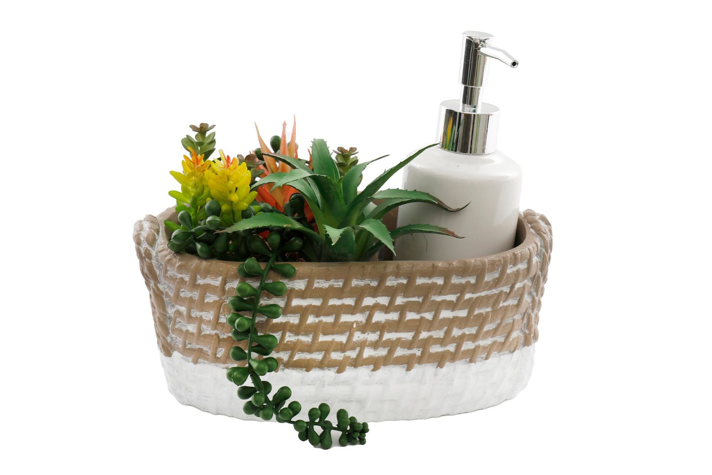 Soap Dispenser Tray with Succulent-0