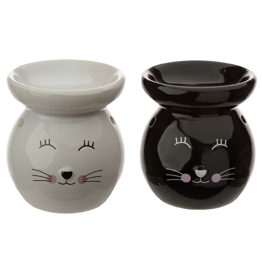 Ceramic Cat Face Ceramic Eden Oil Burner OB317-0