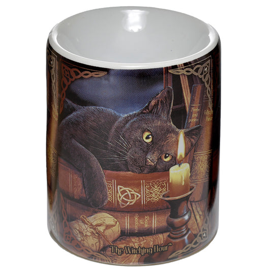 Ceramic Lisa Parker Oil Burner - The Witching Hour Cat OB349D-0