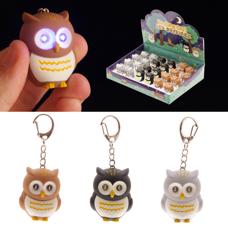 LED Light & Sound Keyring - Hooting Owl OWL24-0