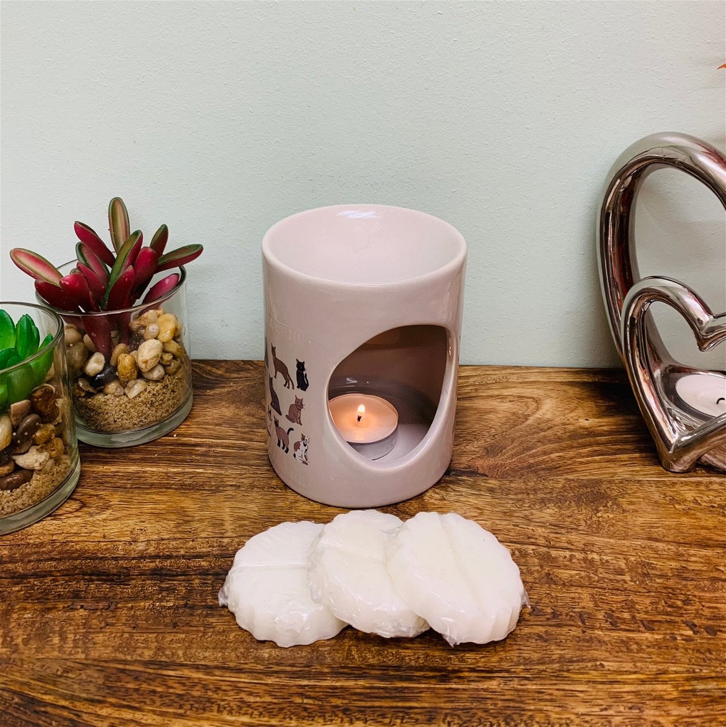 Pet Cat Design Oil Burner with Wax Melts-1