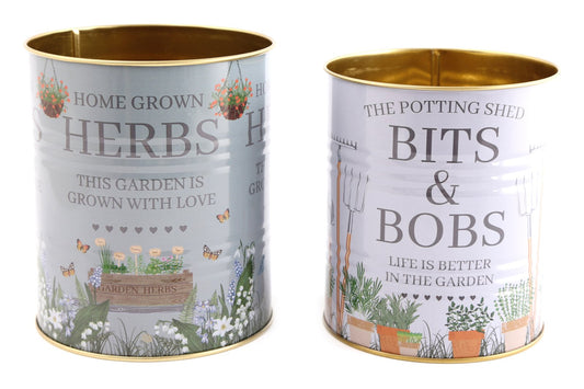 Potting Shed Storage Tins Set of Two-0