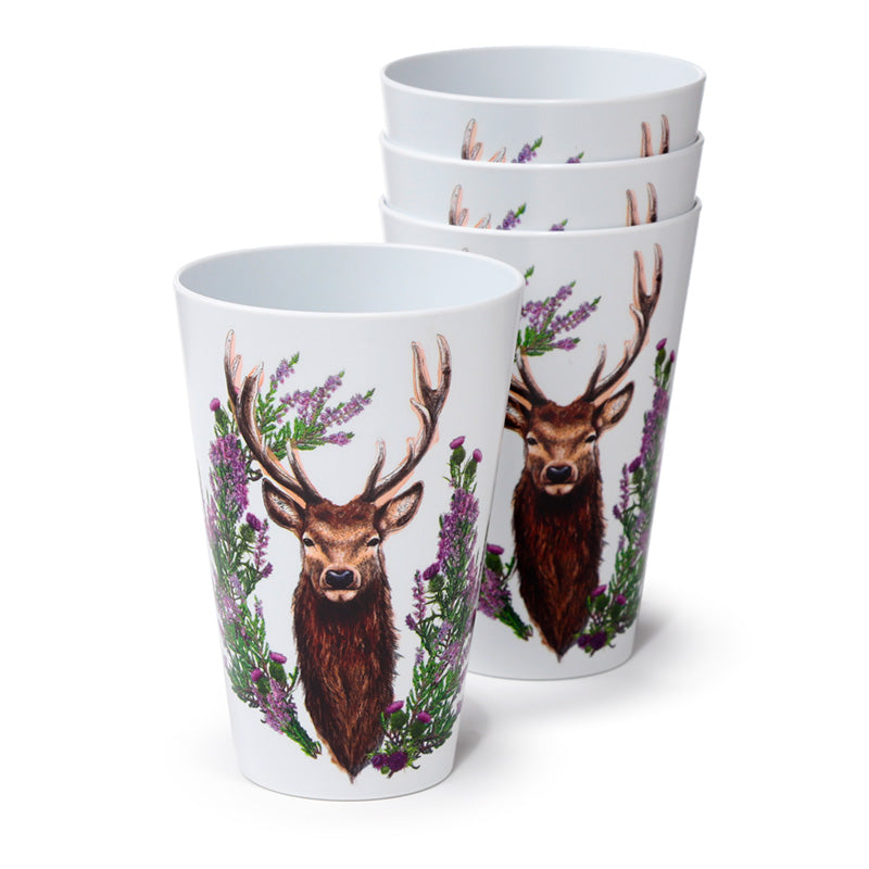 Recycled RPET Set of 4 Picnic Cups - Wild Stag RPCUP04-0