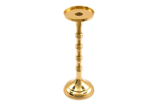 Brass Metal Pillar Candlestick 29cm-0