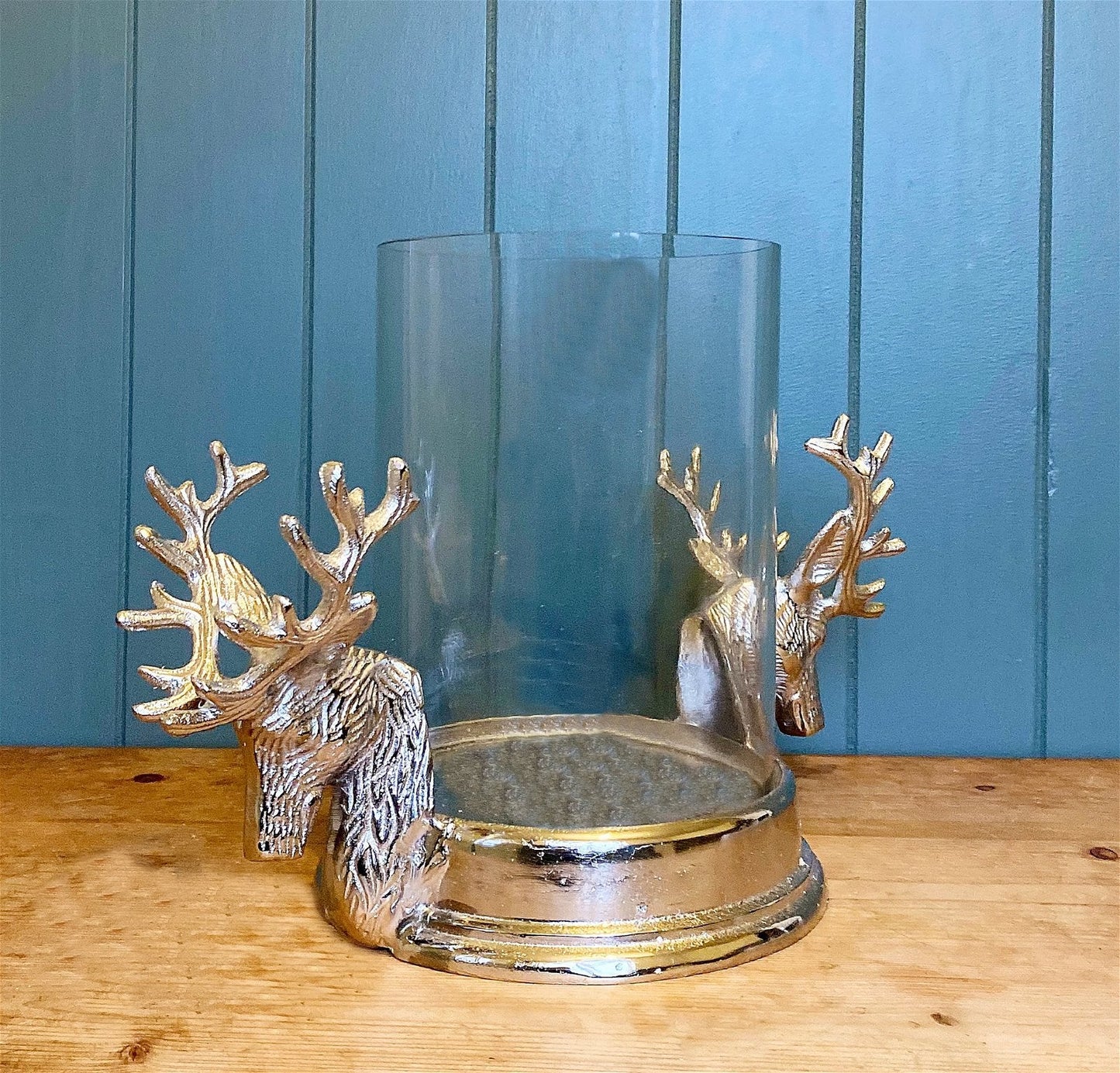 Stag Double Head Pillar Candle Holder-3