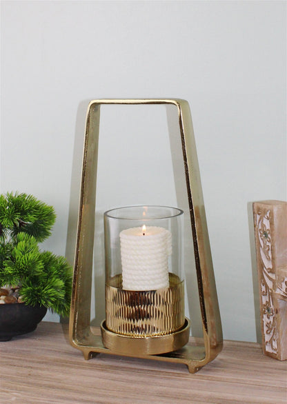 Gold Metal Candle Holder 34cm-1