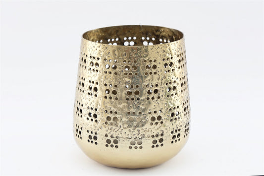 Large Gold Candle Pot 20cm-0