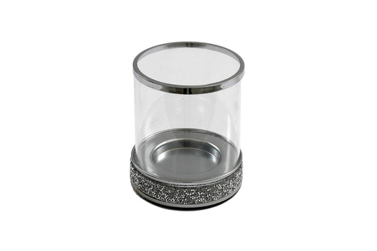 Small Sparkly Pillar Candle Holder-0