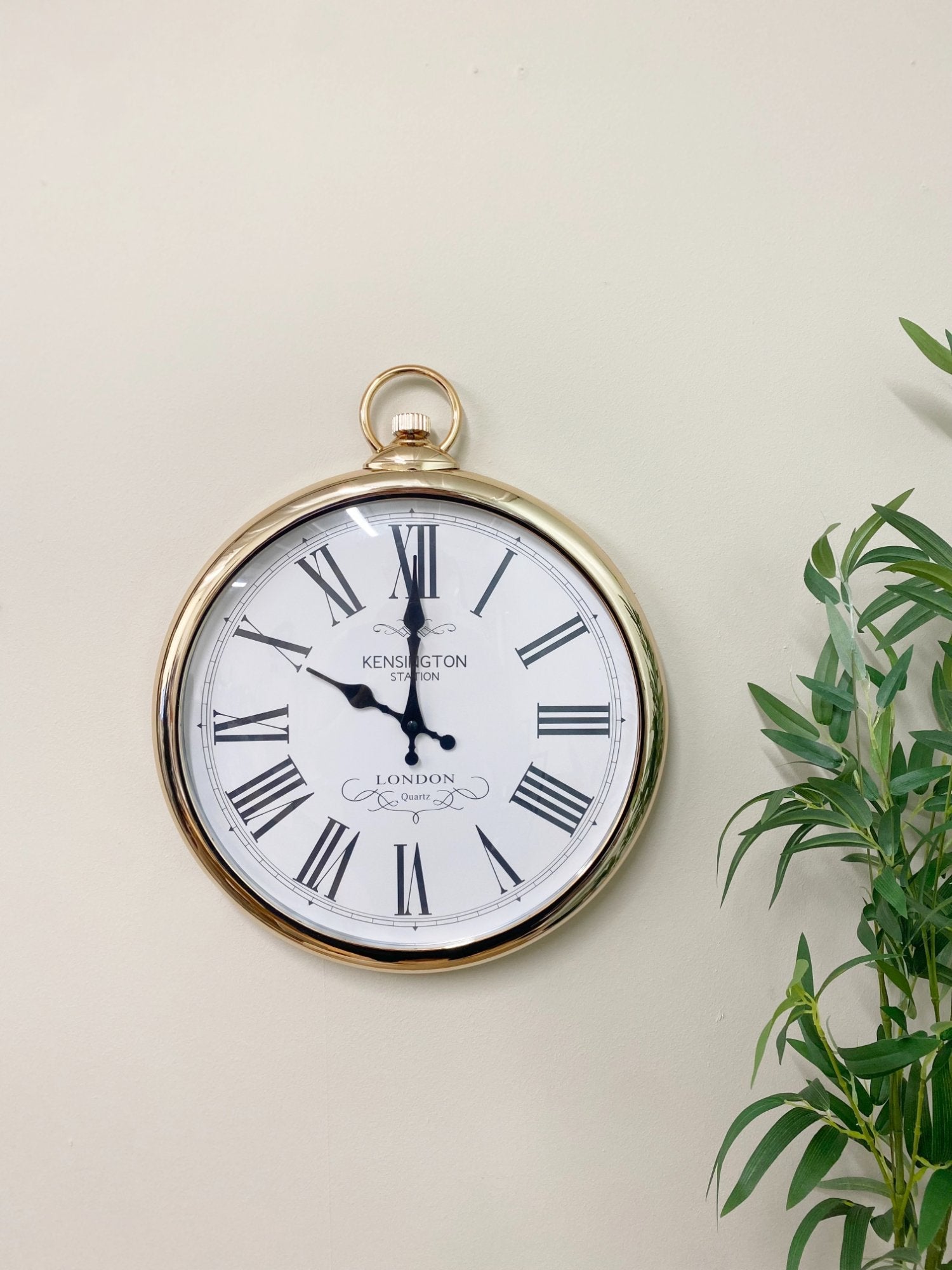 Round Copper Wall Clock 42cm-3