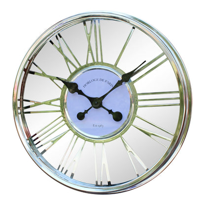 Large Silver Wall Clock 45cm-2