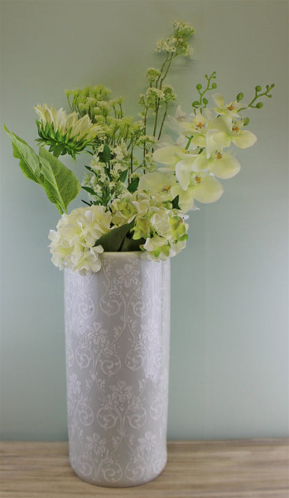 Single Hydrangea Spray, Cream Flower, 49cm-1