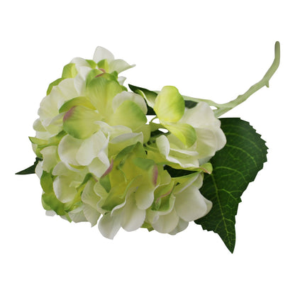 Single Hydrangea Spray, Cream & Green Flower, 49cm-2