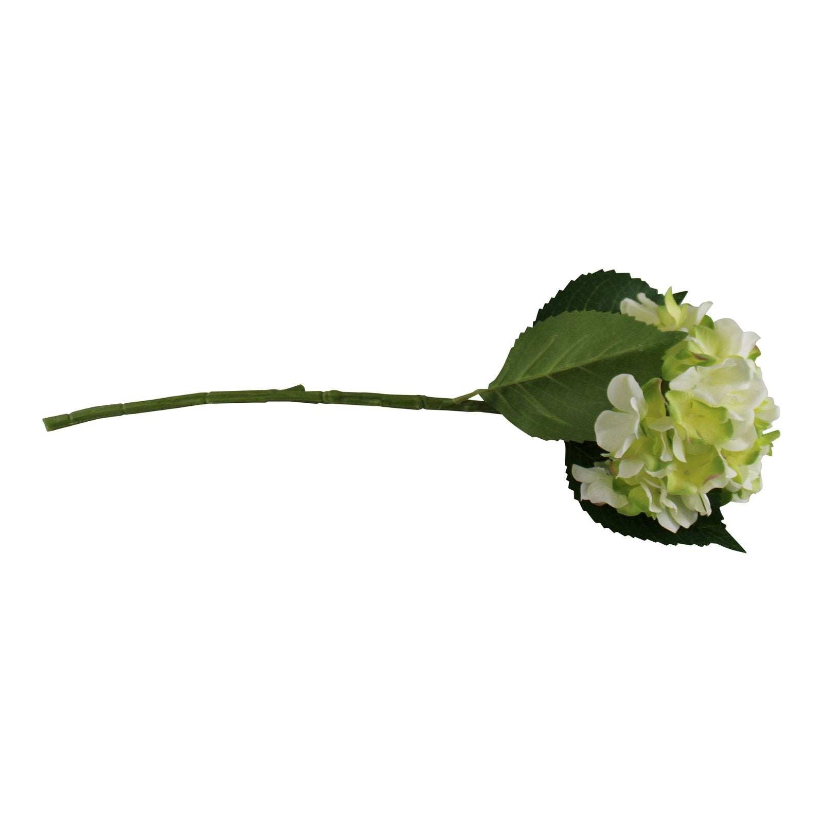 Single Hydrangea Spray, Cream & Green Flower, 49cm-0