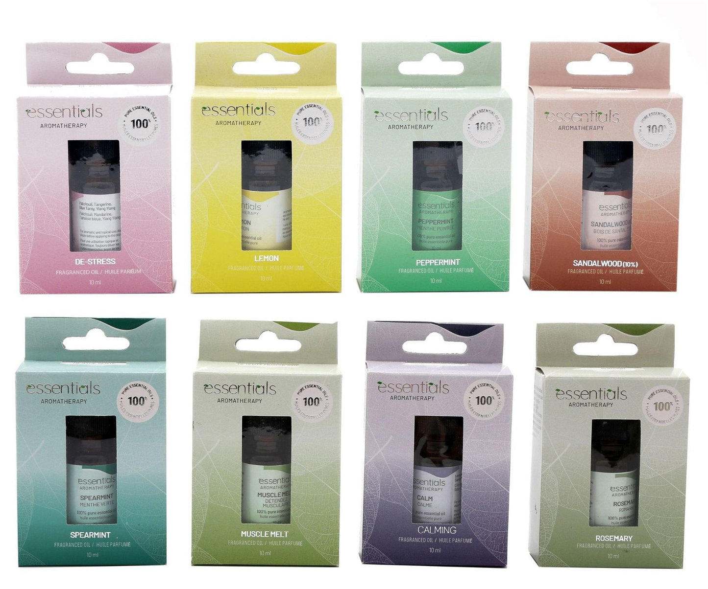 Pack of 8 x 10ml Essentials Aromatherapy Oil-0