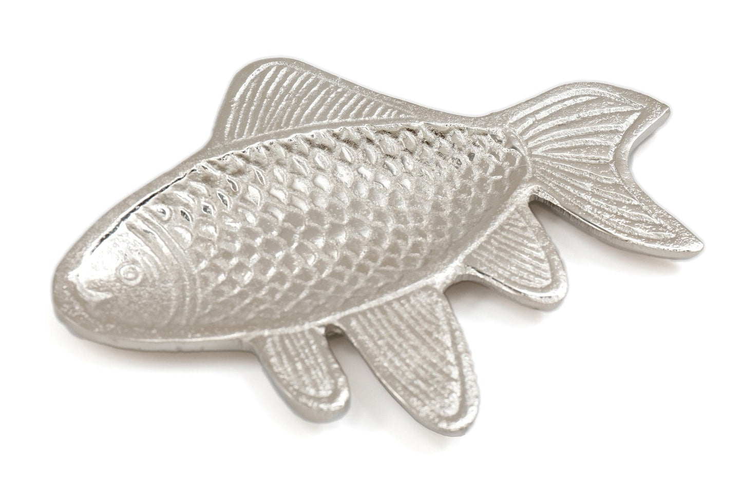 Silver Metal Fish Shape Tray 19cm-0