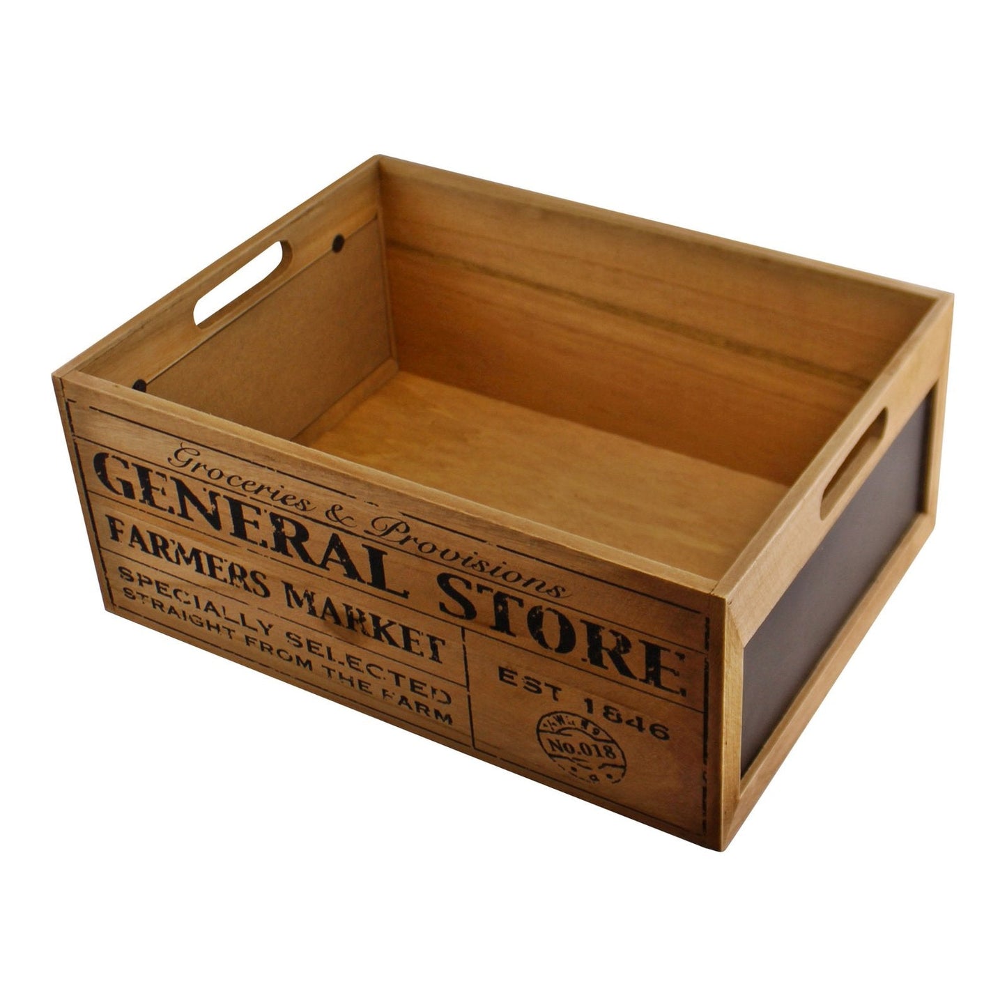 Set Of 3 General Store Chalkboard Storage Crates-2