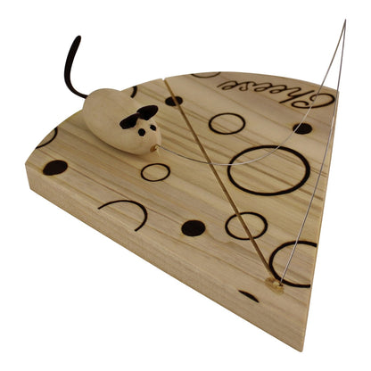 Handcrafted Cheese Board With Wire And Mouse-2