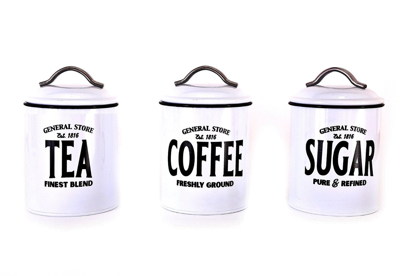 White General Store Tea, Coffee and Sugar Set-0