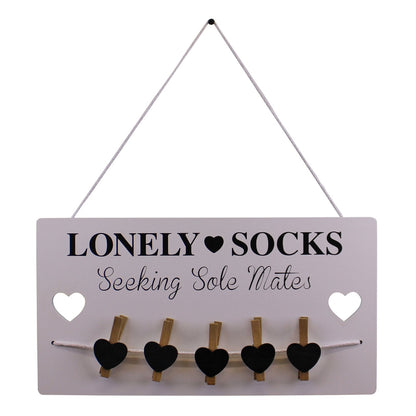 Hanging Lonely Sock Plaque 40x21cm-0