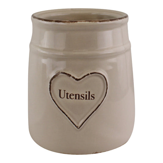 Heart Range Ceramic Kitchen Utensils Holder-0