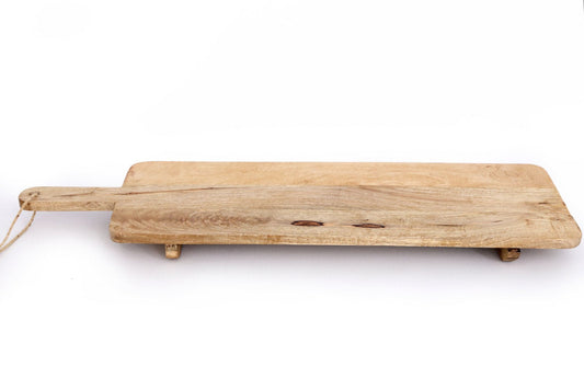 Large Wooden Serving Platter Paddle Tray 100cm-0