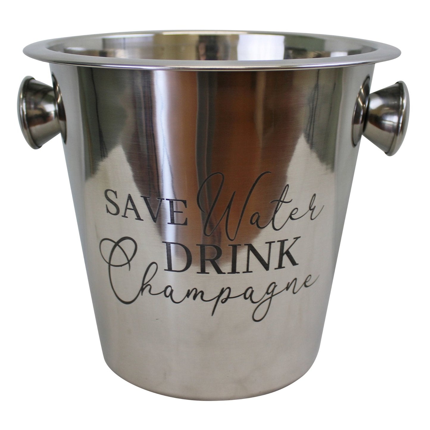 Stainless Steel Champagne Bucket With Handles-2