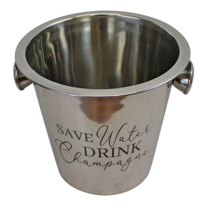 Stainless Steel Champagne Bucket With Handles-0